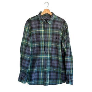 Ralph Lauren Green and Blue Plaid Men's Shirt